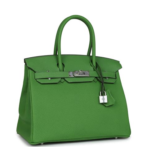 hermes vert yuka|HERMES Togo Birkin 30 Vert Yucca 1341235 .